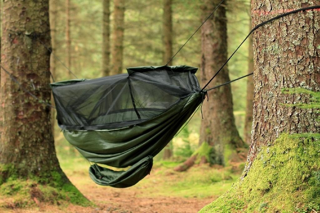 Great set up on army hammock