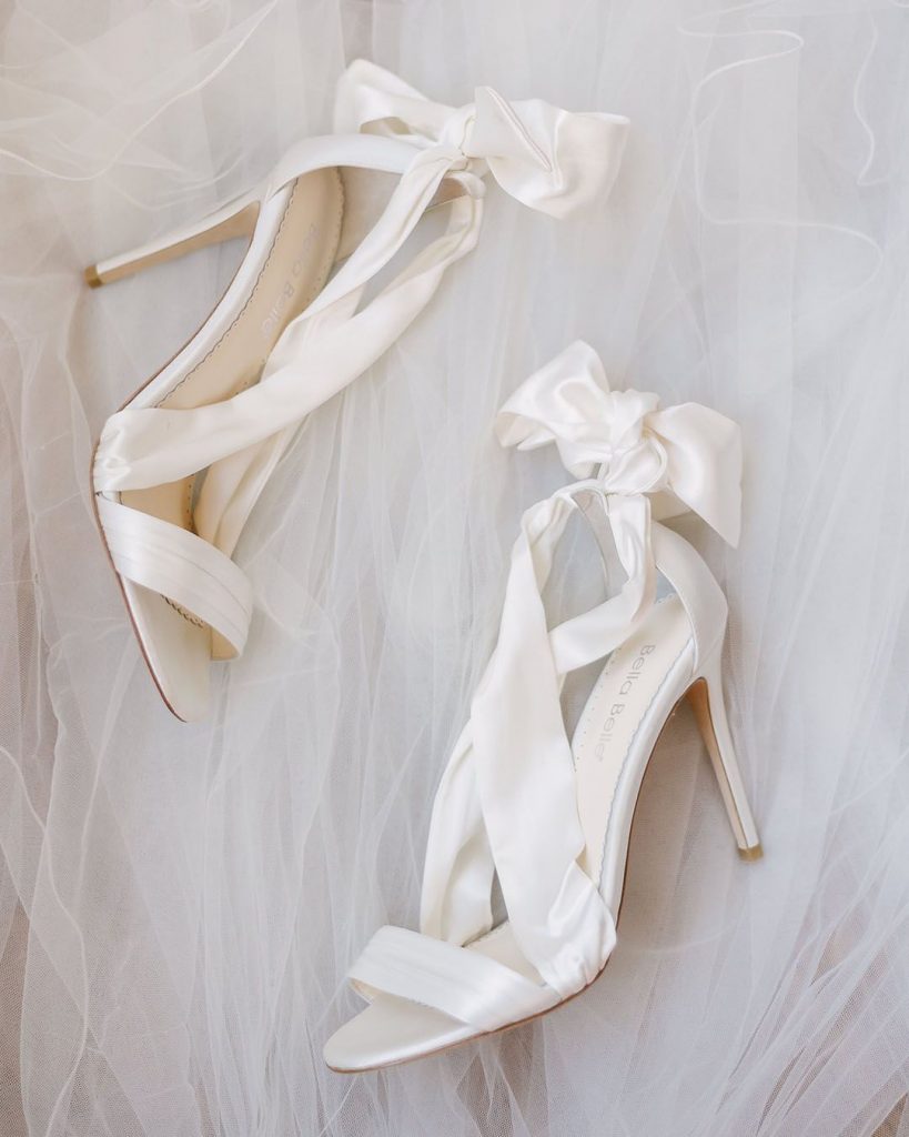 Bella Belle bridal shoes with ribbon